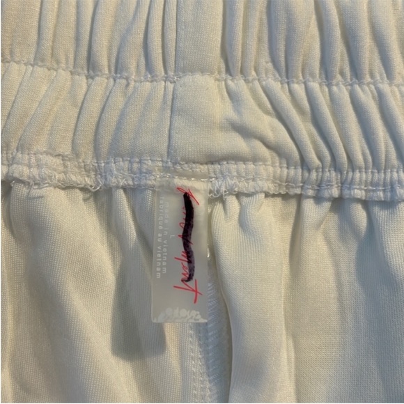 FP Movement Large Sweatpants Right On Track Pants white green stripe pockets - Picture 12 of 12